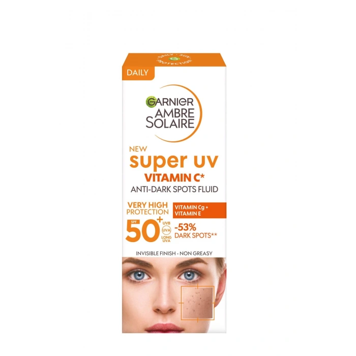 Garnier Ambre Solaire Super UV C Vitamini Koyu Leke Karşıtı Fluid Krem SPF50+ 40 ml