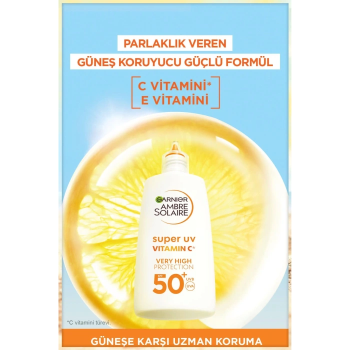 Garnier Ambre Solaire Super UV C Vitamini Koyu Leke Karşıtı Fluid Krem SPF50+ 40 ml