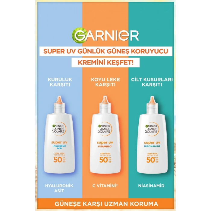 Garnier Ambre Solaire Super UV C Vitamini Koyu Leke Karşıtı Fluid Krem SPF50+ 40 ml