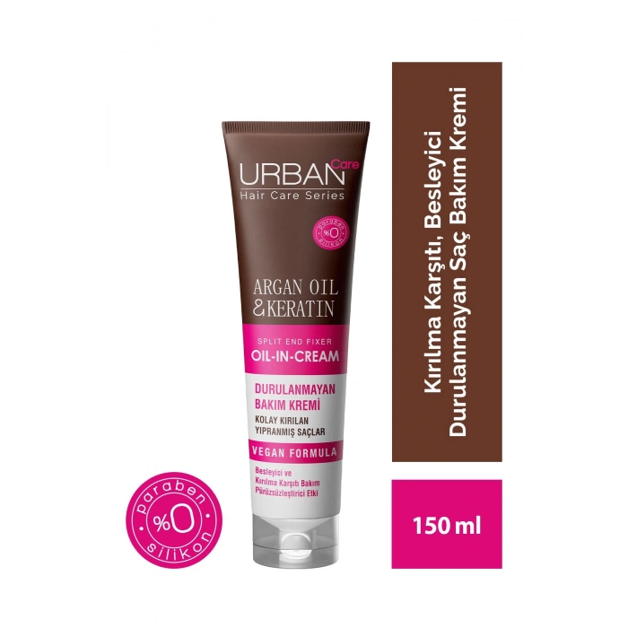 Urban Care Argan Yağı & Keratin Kolay Kırılan Saçlar Besleyici Bakım Kremi - Vegan - 150 ml