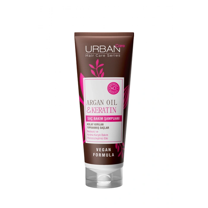 Urban Care Argan Yağı & Keratin Kolay Kırılan Yıpranmış Saçlara Özel Saç Bakım Şampuanı - Vegan - 250 ml