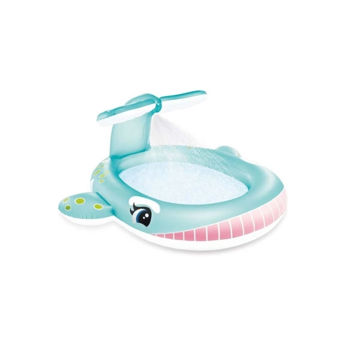 intex Balina Şekilli Fıskiyeli Gölgelikli Şişme Bebek Çocuk Havuzu