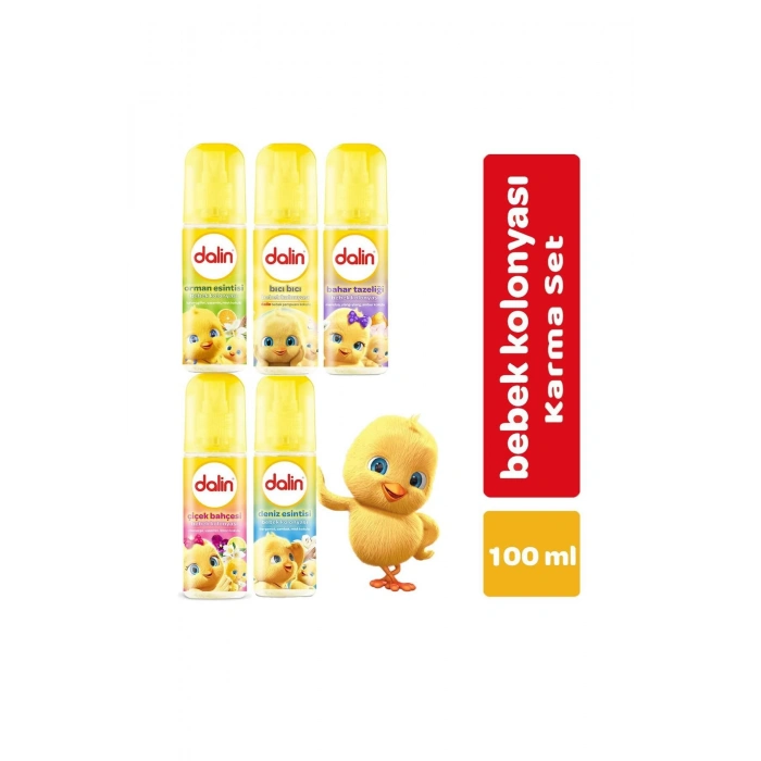 Dalin Bebek Kolonyası 100 ml (Bıcı Bıcı - Orman- Bahar- Çicek- Deniz) Karma 5li Set