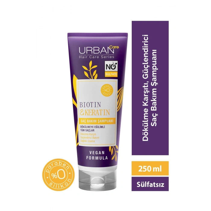 Urban Care Biotin & Keratin Saç Bakım Şampuanı - Sülfatsız - 250 ml
