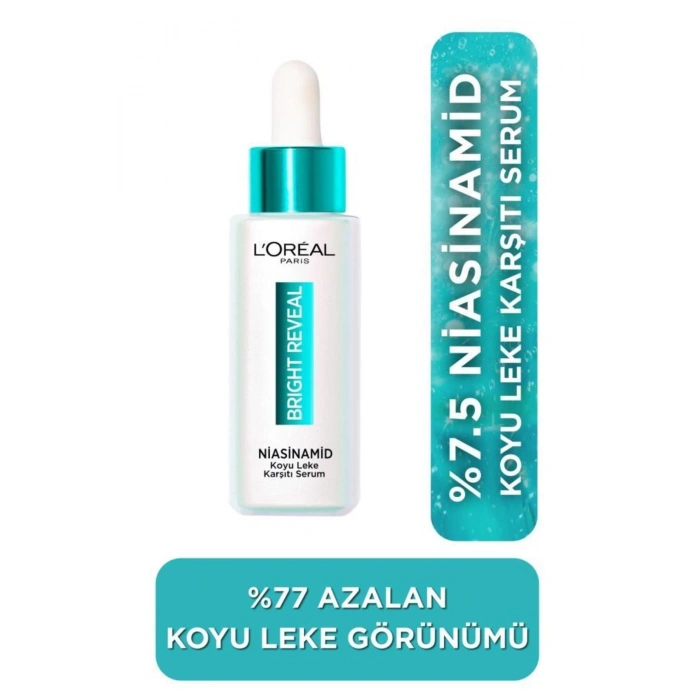 Loreal Paris Bright Reveal Sivilce, Güneş,yaşlanma Lekelerinde Etkili Koyu Leke Karşıtı Serum 7.5%niasinamid 30ml