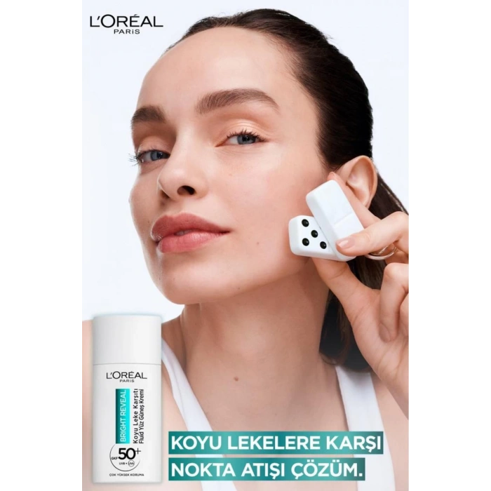 Loreal Paris Bright Reveal Spf 50+ Koyu Leke Karşıtı Fluid Günlük Yüz Güneş Kremi 50ml