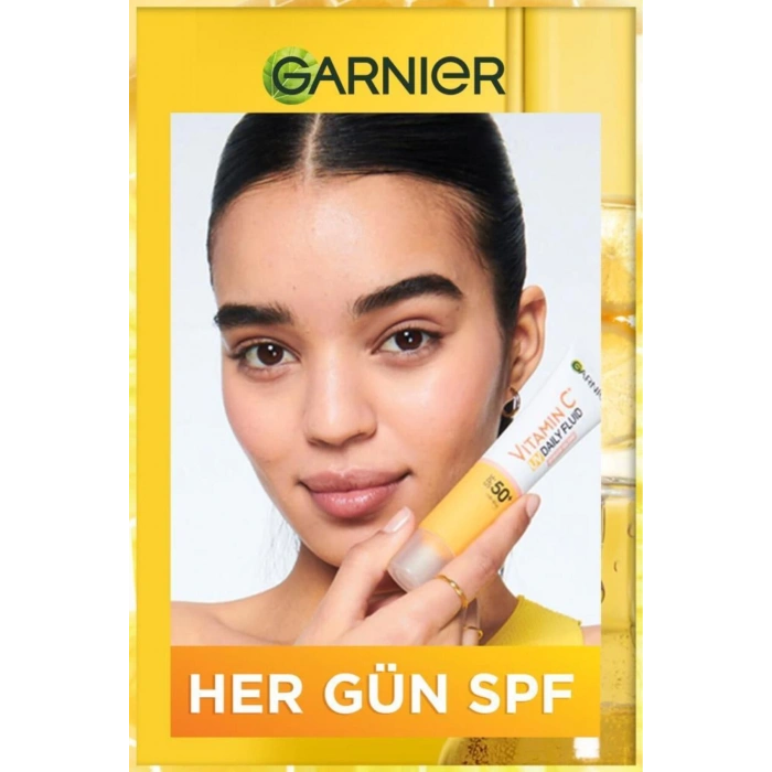 Garnier C Vitamini Günlük Güneş Koruyucu Fluid Yüz Kremi Görünmez Doku Spf50 40 ml