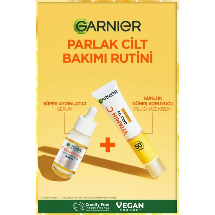 Garnier C Vitamini Günlük Güneş Koruyucu Fluid Yüz Kremi Görünmez Doku Spf50 40 ml