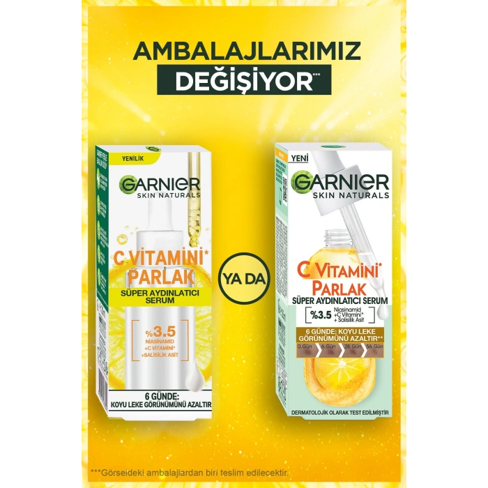 Garnier C Vitamini Ikili Bakım Seti - Parlak Süper Aydınlatıcı Serum & Micellar Makyaj Temizleme Suyu 400 ml
