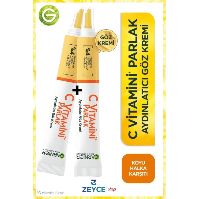 Garnier C Vitamini Parlak Aydınlatıcı Göz Kremi 15 ml 2li Set