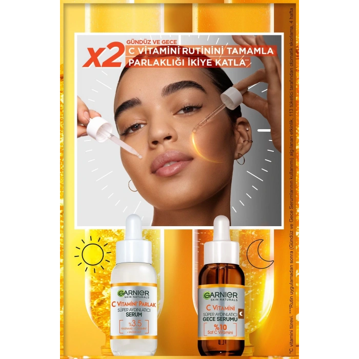 Garnier C Vitamini Parlak Serum Seti: Gece ve Gündüz Serumu