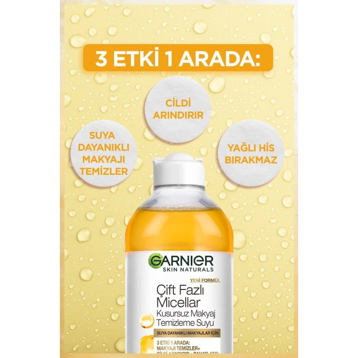 Garnier C Vitamini Parlak Süper Aydınlatıcı Serum 30 ml & Çift Fazlı Micellar Kusursuz Makyaj Temizleme Suyu