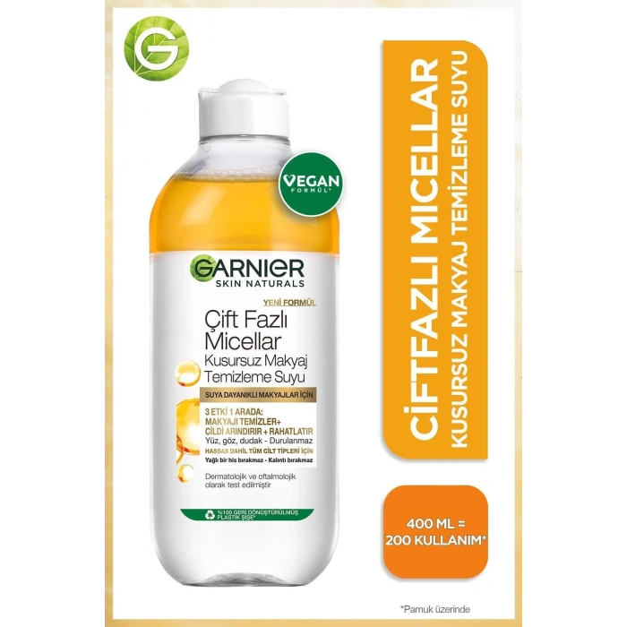 Garnier C Vitamini Parlak Süper Aydınlatıcı Serum 30 ml & Çift Fazlı Micellar Kusursuz Makyaj Temizleme Suyu