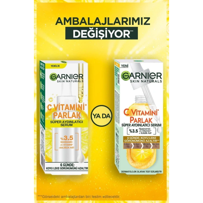 Garnier C Vitamini Parlak Süper Aydınlatıcı Serum 30 ml & Çift Fazlı Micellar Kusursuz Makyaj Temizleme Suyu
