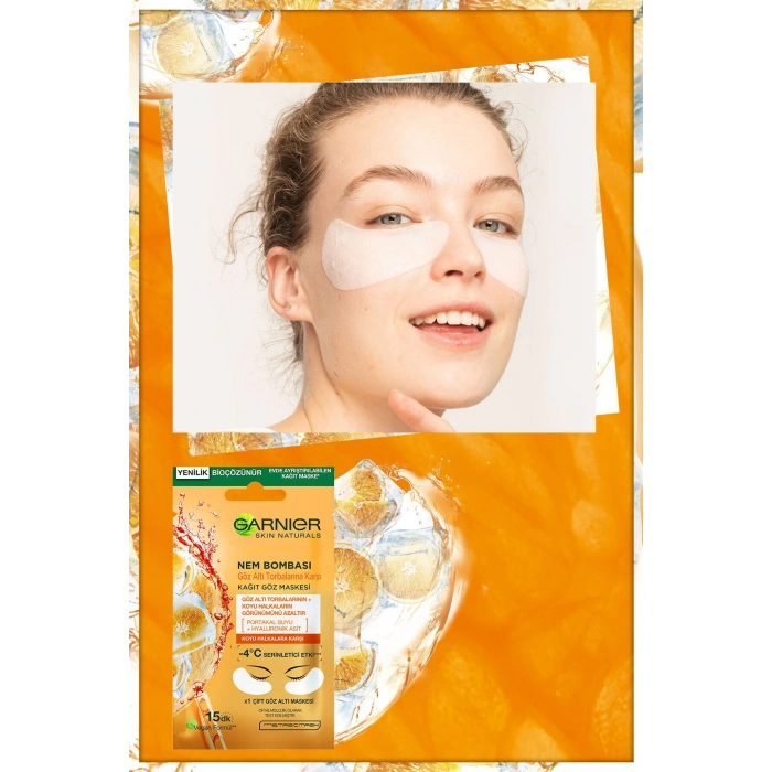 Garnier C Vitamini Parlak Super Aydınlatıcı Serum 30ml + Göz Altı Torbalarına Karşı Kağıt Göz Maskesi