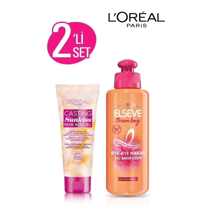 Elseve Casting Sunkiss Jelly 100 ml + Dream Long Bye-Bye Makas Saç Bakım Kremi 200 ml