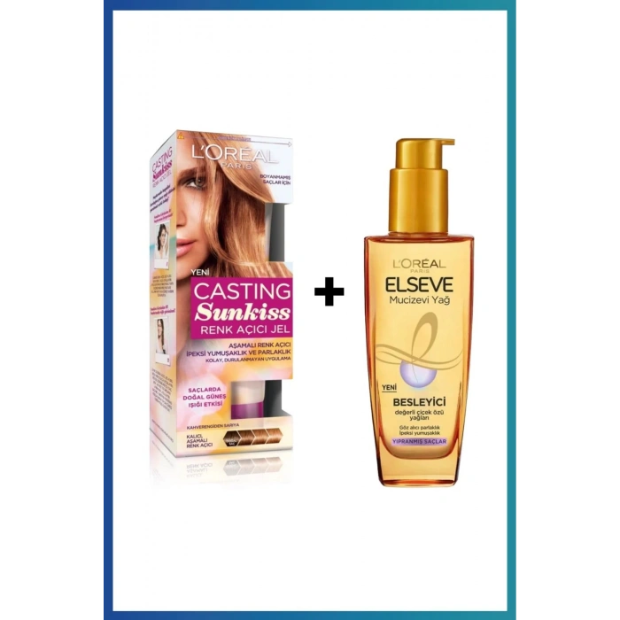 Loreal Paris Casting Sunkiss Renk Açıcı Jel & Loreal Paris Mucizevi Canlandırıcı Bakım Yağı 100 ml