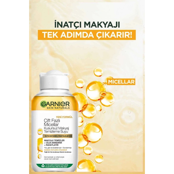 Garnier Çift Fazlı Micellar Kusursuz Makyaj Temizleme Suyu 100 ml