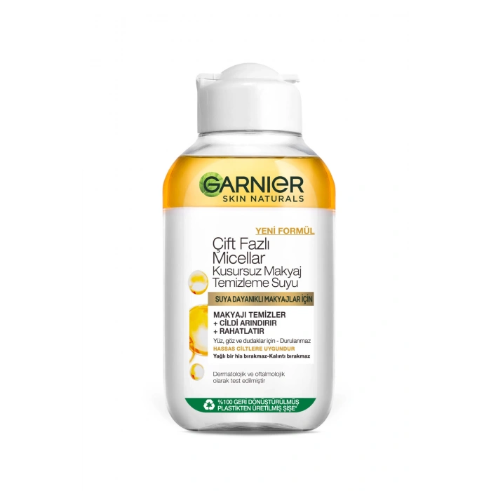 Garnier Çift Fazlı Micellar Makyaj Temizleme Suyu 100ml Seyahat 2li Boy Set