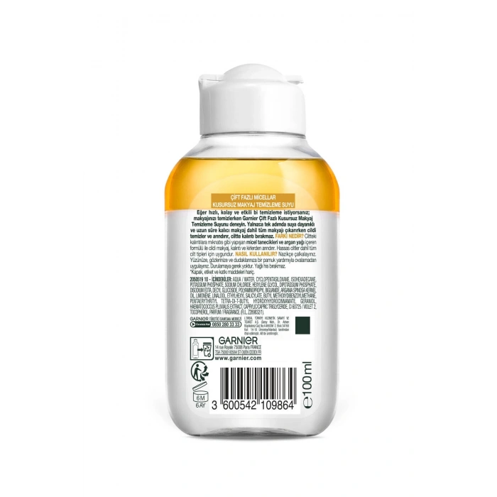 Garnier Çift Fazlı Micellar Makyaj Temizleme Suyu 100ml Seyahat 2li Boy Set