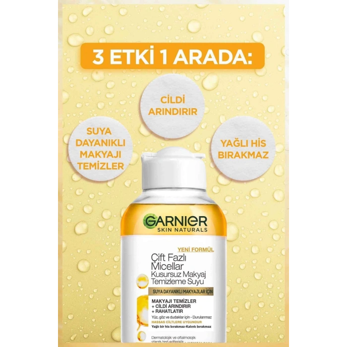 Garnier Çift Fazlı Micellar Makyaj Temizleme Suyu 100ml Seyahat 2li Boy Set