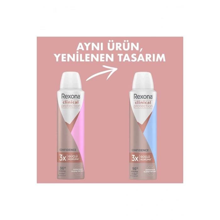Rexona Clinical Protection Kadın Sprey Deodorant Confidence 96 Saat Koruma 150 ml