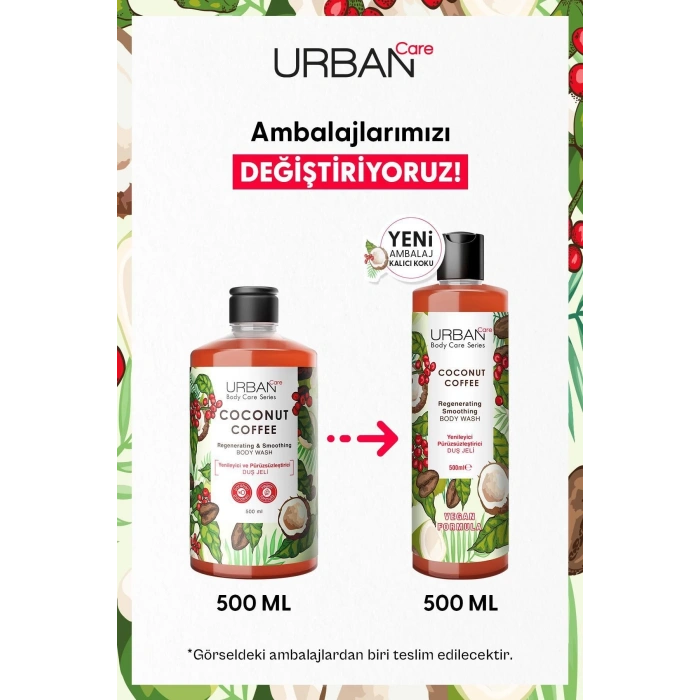 Urban Care Coconut Coffee Yenileyici Ve Pürüzsüzleştirici Duş Jeli - Vegan - 500 ml