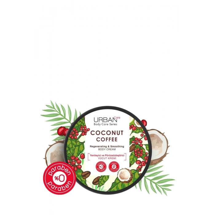 Urban Care Coconut Coffee Yenileyici ve Pürüzsüzleştirici Vücut Kremi - Vegan 200 ml