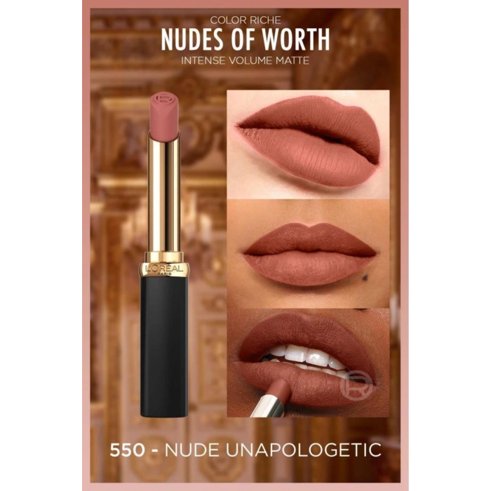 Loreal Paris Color Riche Intense Volume Matte Ruj - 550 Nude Unapologetic