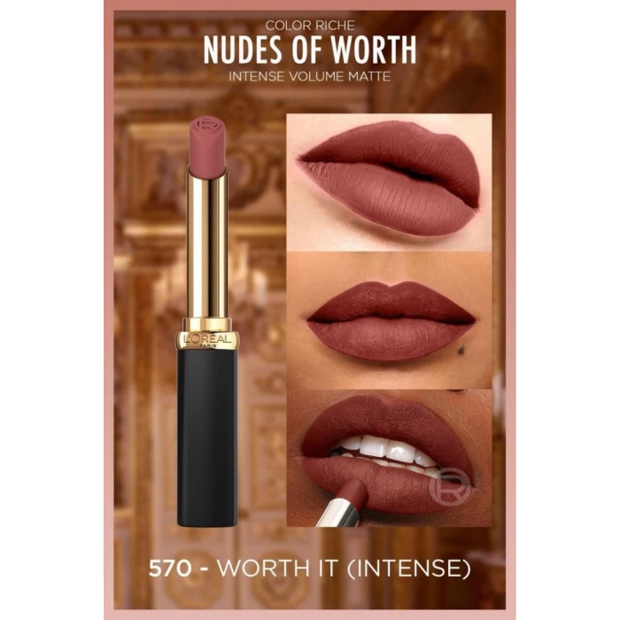 Loreal Paris Color Riche Intense Volume Matte Ruj - 570 Worth It (Intense)