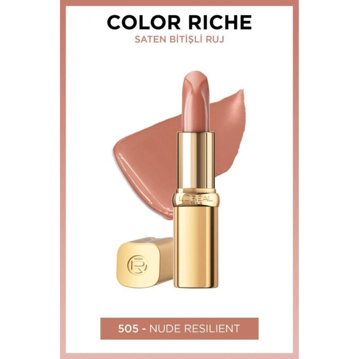Loreal Paris Color Riche Saten Bitişli Ruj - 505 Nude Resilient
