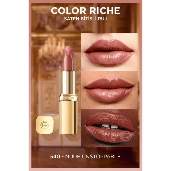 Loreal Paris Color Riche Saten Bitişli Ruj - 540 Nude Unstoppable