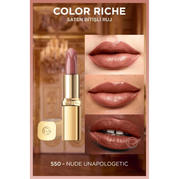 Loreal Paris Color Riche Saten Bitişli Ruj - 550 Nude Unapologetic