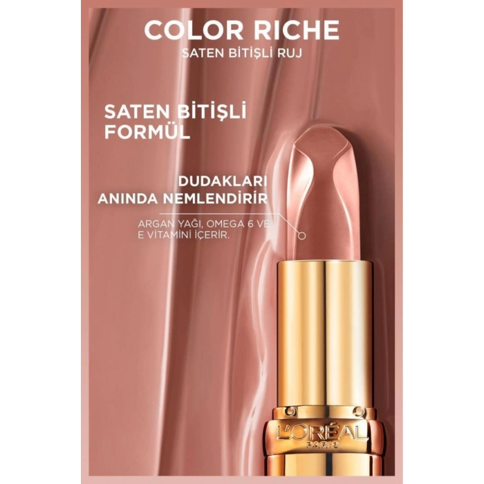 Loreal Paris Color Riche Saten Bitişli Ruj - 550 Nude Unapologetic