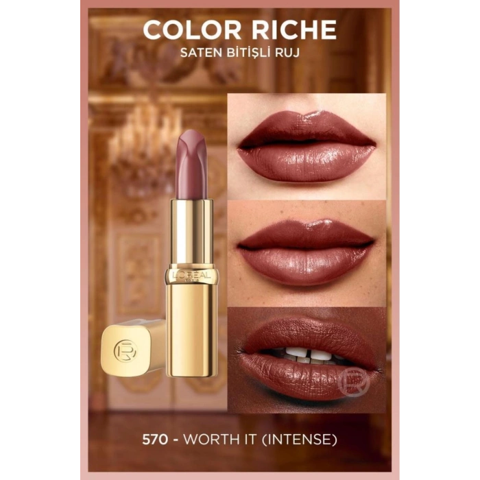 Loreal Paris Color Riche Saten Bitişli Ruj - 570 Worth It (Intense)