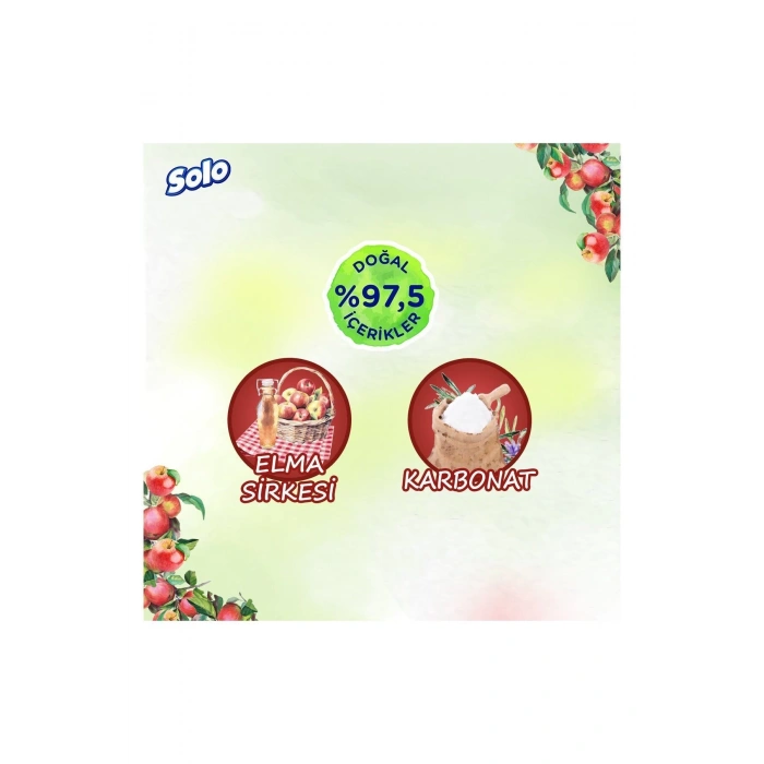 Solo Doğal Hijyen Elma Sirkesi & Karbonat Islak Mendil 12li 600 Yaprak
