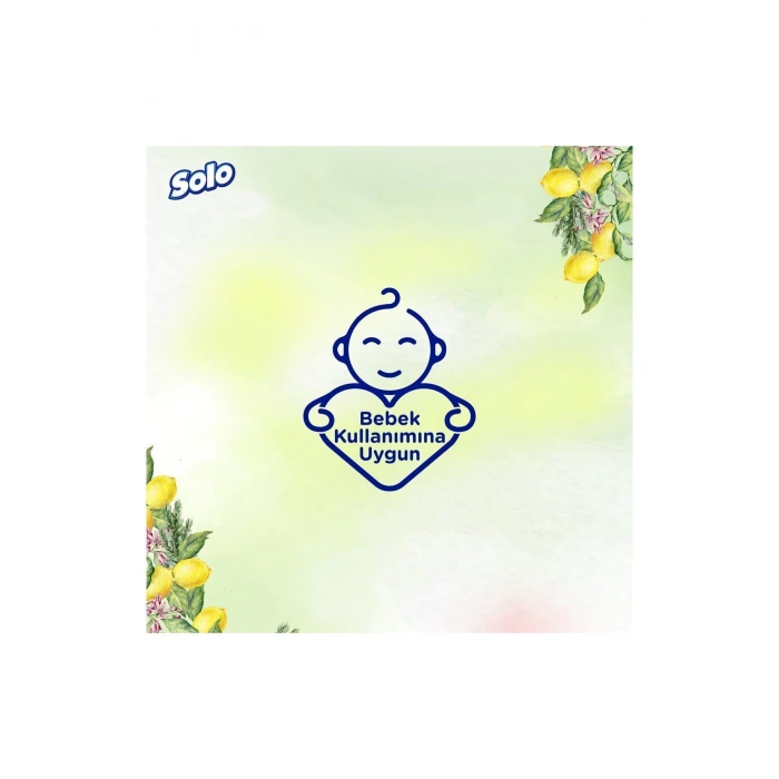 Solo Doğal Hijyen Limon & Biberiye Islak Mendil 12li 600 Yaprak