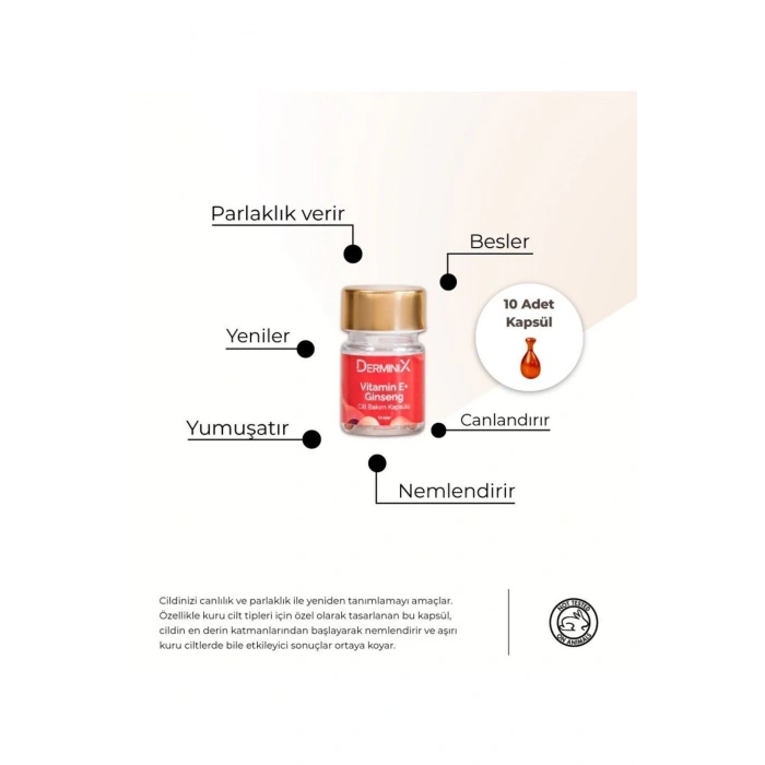Derminix E Vitamini Ginseng Cilt Bakım Kapsülü