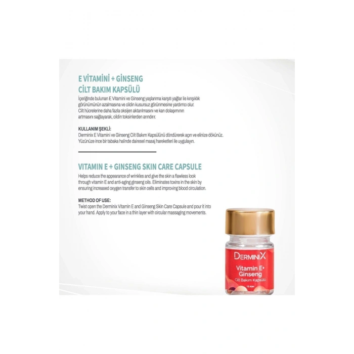 Derminix E Vitamini Ginseng Cilt Bakım Kapsülü