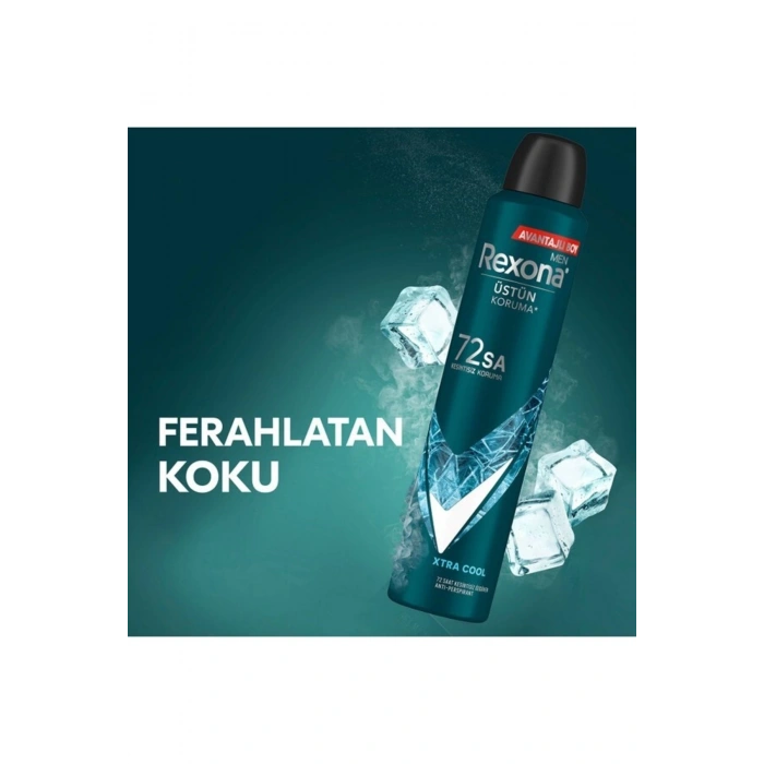Rexona Erkek Deodorant Xtra Cool 72 Saat Kesintisiz Üstün Koruma 200 ml