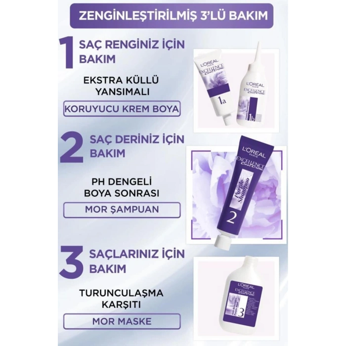 Loreal Paris Excellence Cool Creme Saç Boyası – 3.11 Ekstra Küllü Koyu Kahve