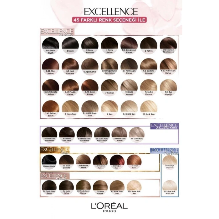 Loreal Paris Excellence Cool Creme Saç Boyası – 3.11 Ekstra Küllü Koyu Kahve