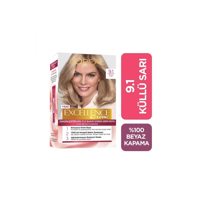Loreal Paris Excellence Imedia Excel 9.1 Saç Boyama Seti Sarı Küllü