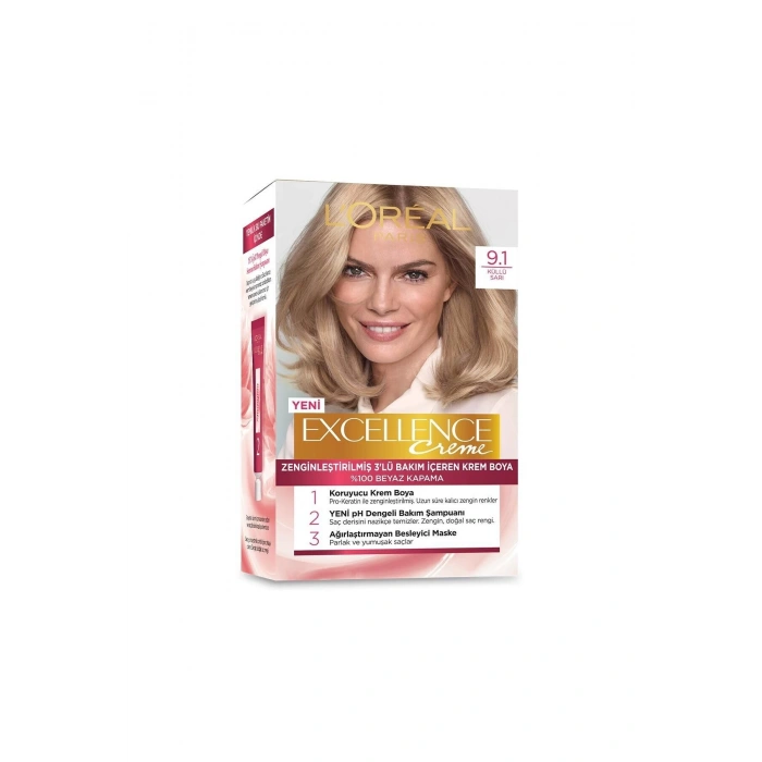 Loreal Paris Excellence Imedia Excel 9.1 Saç Boyama Seti Sarı Küllü