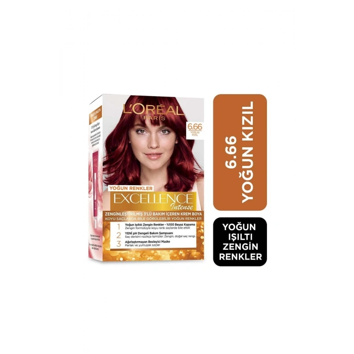 Loreal Paris Excellence Intense 6.66 Yoğun Kızıl