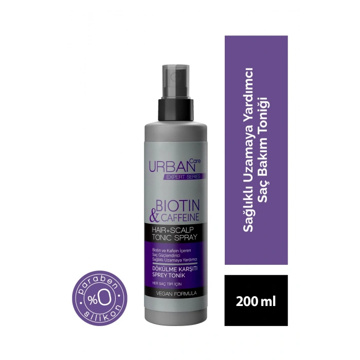 Urban Care Expert Serisi Biotin ve Kafein Dökülme Karşıtı Saç Toniği - Hızlı Uzamaya Yardımcı - 200 ml
