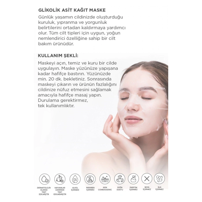 Derminix Glikolik Asit Kağıt Maske