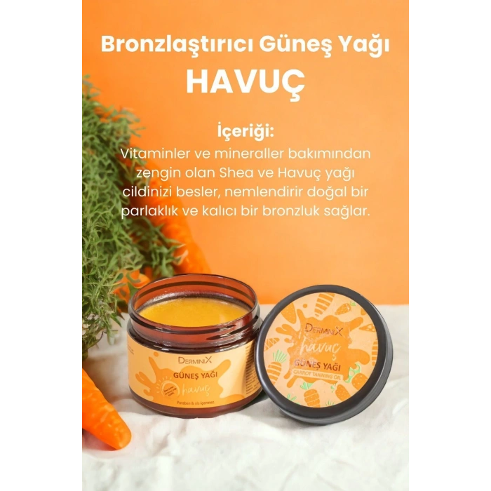 Derminix Havuç Bronzlaştırıcı Güneş Yağı