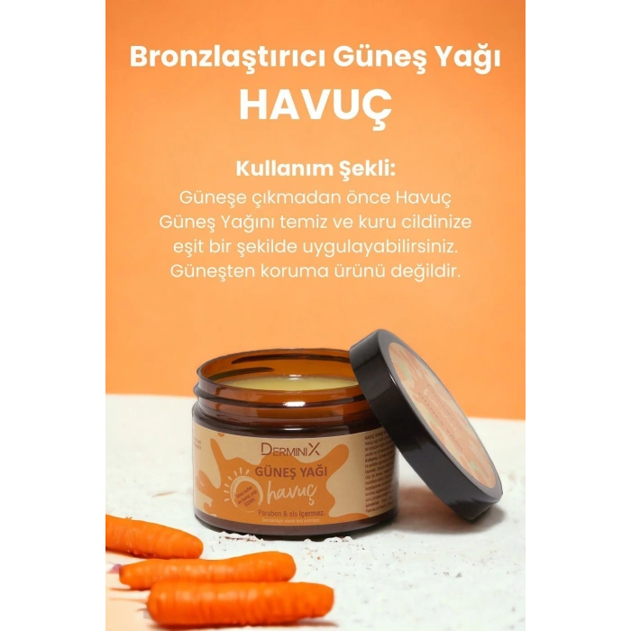Derminix Havuç Bronzlaştırıcı Güneş Yağı