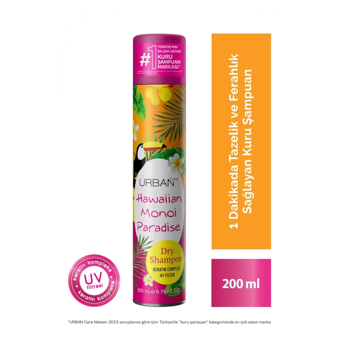 Urban Care Hawaiian Monoi Paradise Kuru Şampuan - Vegan - 200 ml